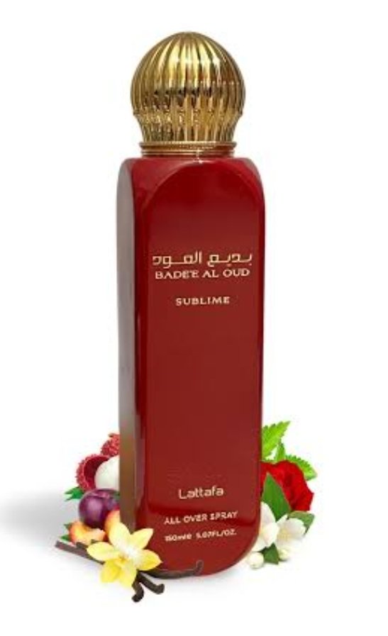 Lattafa Spray para Corpo e Cabelo Badee Al Oud Sublime Feminino 150ml - Imagem 2